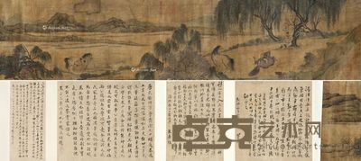 佚名 洗马图 37×190cm