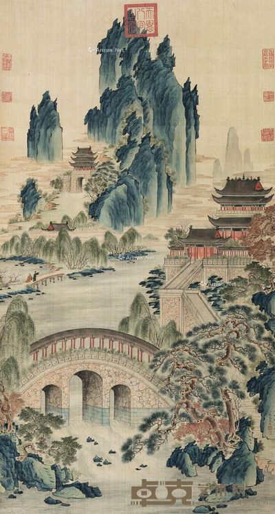 永瑢 山水 124×66cm