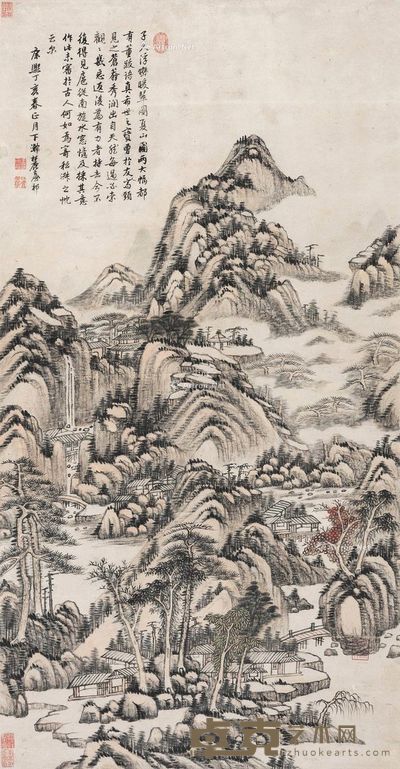 王原祁 浮峦暖翠图 112×57cm
