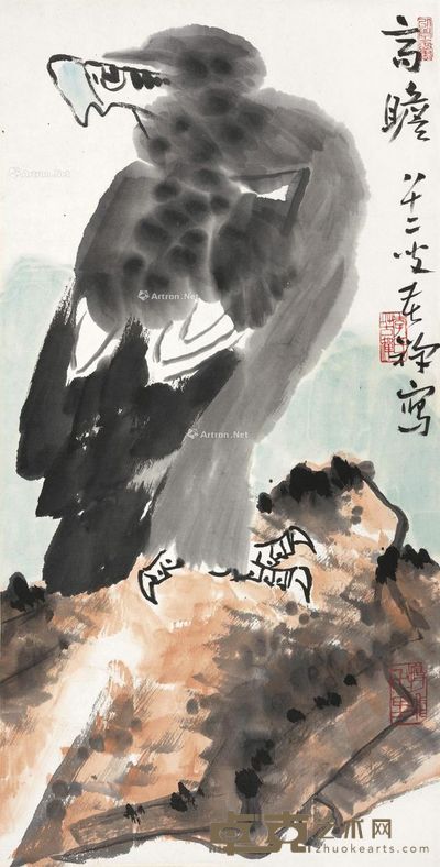 李苦禅 高瞻 68×34.5cm