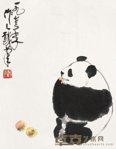 吴作人 熊猫 43.5×34cm