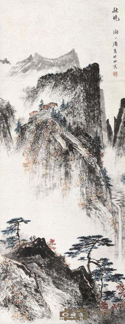 陶一清 秋晓 116×44cm