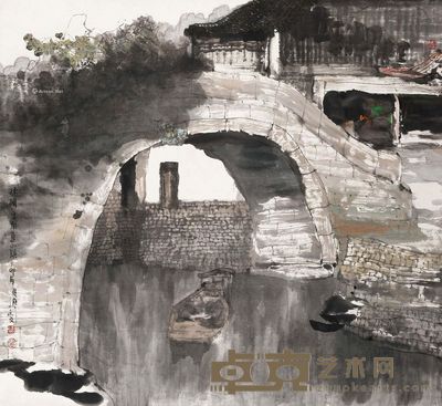 杨延文 桥头 87×93cm