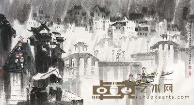 徐希 江南喜雨 95×178cm