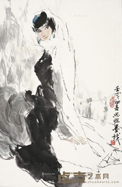 周思聪 少女 69.5×46cm