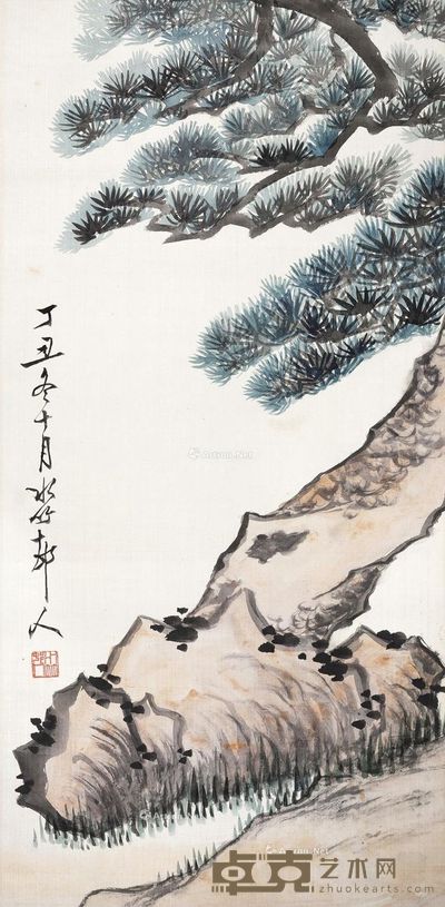 徐世昌 松石 65×32cm
