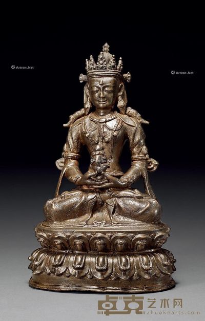 清初 铜无量寿佛 高20.5cm