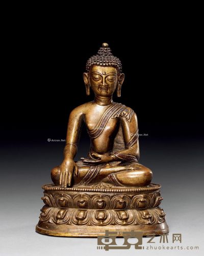 14世纪 铜释迦牟尼 高18cm