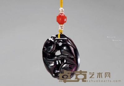 清 碳晶双欢 长5cm