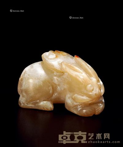 明 白玉兔 长4.3cm