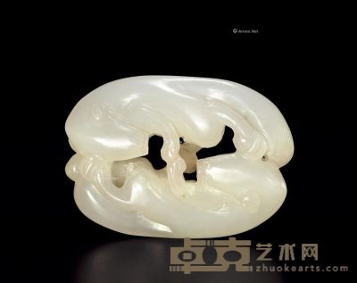 清乾隆 白玉双欢 长5.2cm