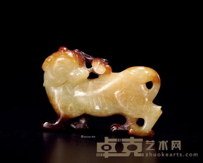 明 旧玉瑞兽 长7cm