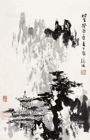 何镜涵 山水