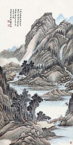 楼辛壶 山水