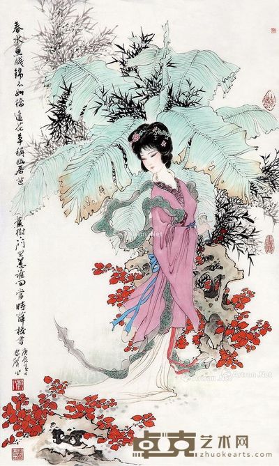 郑家声 仕女 80×48cm