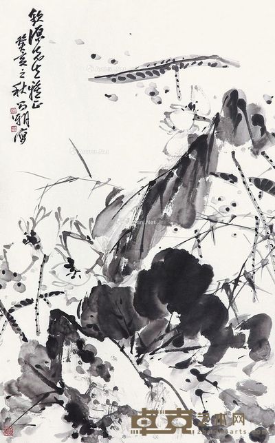 刘昌潮 荷花 92×57cm