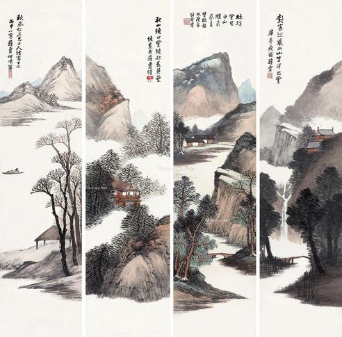 蒋寿 山水