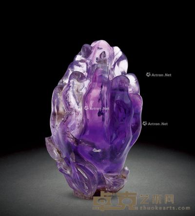 清 紫水晶佛手摆件 长5.5cm