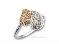 18K双色金“叶子型”钻石戒指