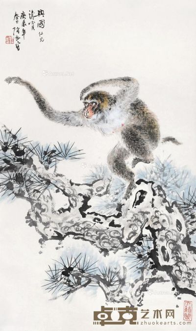 赵钲 猴 82×49cm