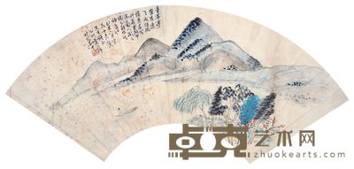费冰簃 山水 18×51cm