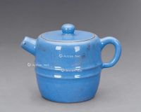 蓝釉茶壶