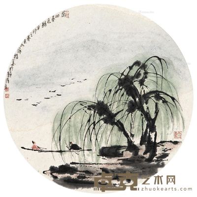 崔如琢 万山春色归 44×44cm