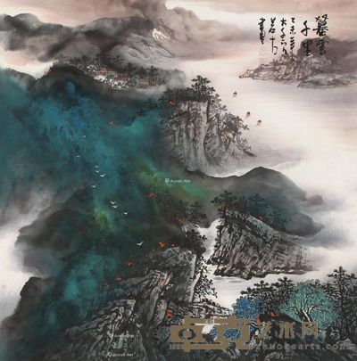 张若古 暮云千里 66×66cm