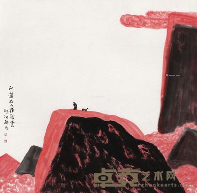 邱汉桥 问道名山揖祥云 68×69cm