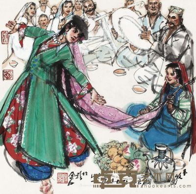 史国良 丰收图 50×50cm