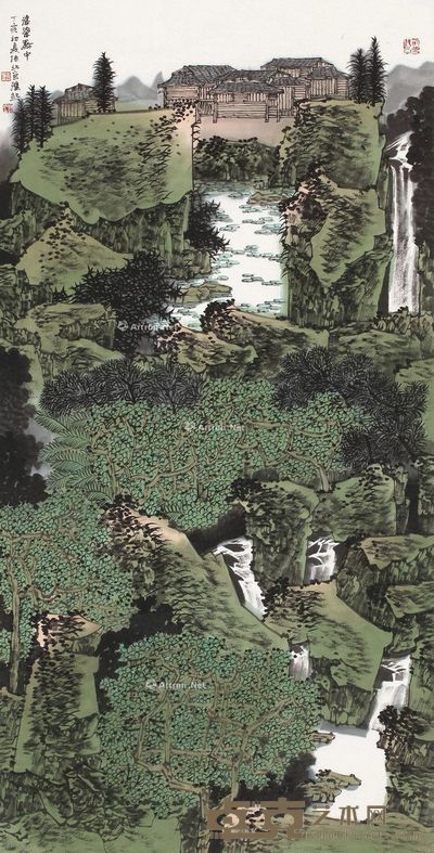 满维起 绿染黔中 137×70cm