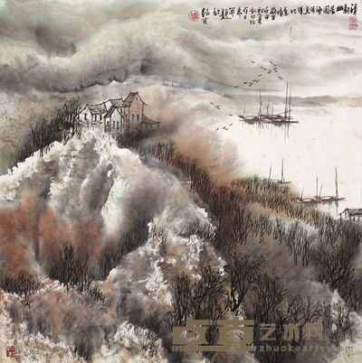 傅绍友 清新幽居图 68×68cm