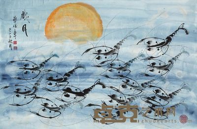 蔡俊章 戏月 45×69cm