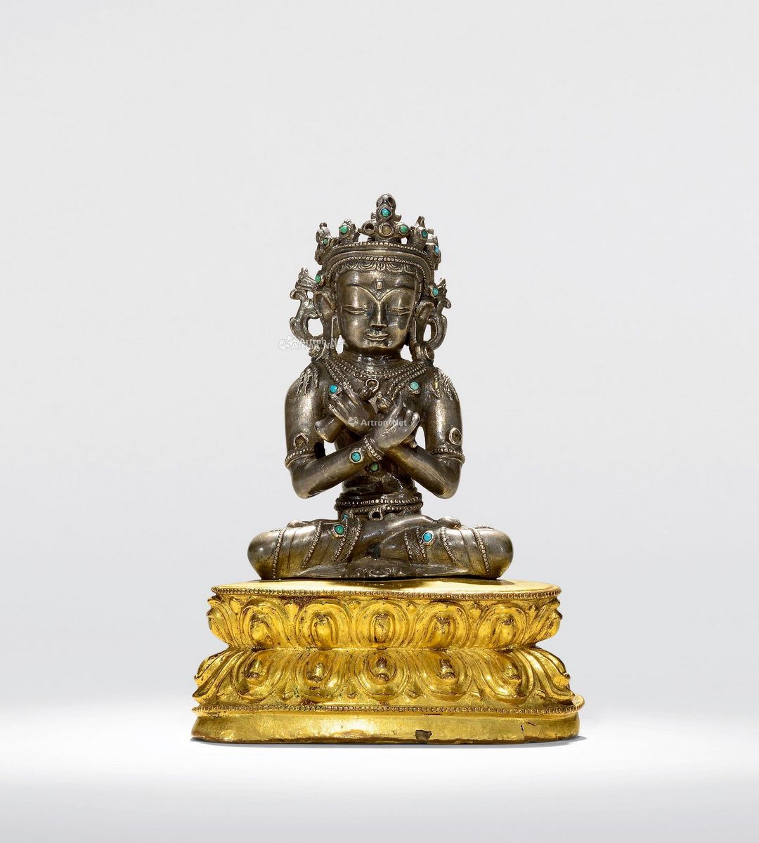 限定SALE安い中國 佛教美術 西藏 / チベット 騎羊佛菩薩像 仏像