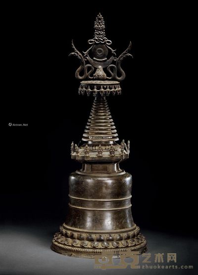 13世纪 噶当佛塔 高128cm