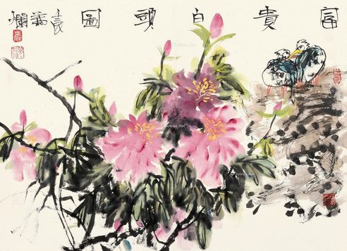 叶烂 富贵白头图
