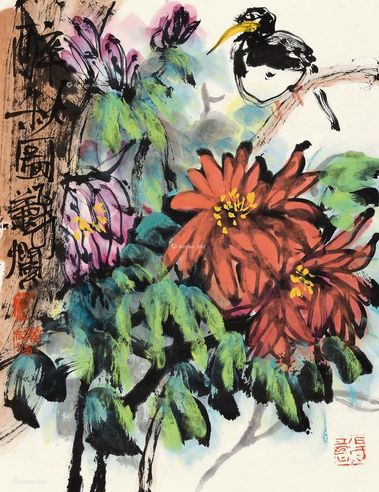 叶烂 醉秋图