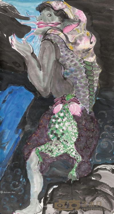 梁缨 山海经故事 180×96cm