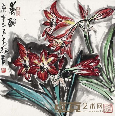 陈大羽 春鼾 68×68cm