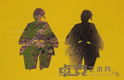 王怀庆 清代二美 70×106cm