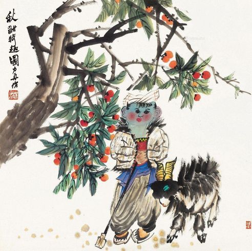 杨力舟 牧趣图