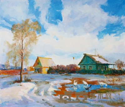 亚历山大·米哈伊洛维奇·沃洛布耶夫  风景 68×78cm 约4.7 平尺