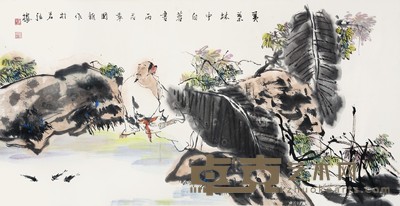 杨国新 黄叶林中自著书 147×73cm 约9.6 平尺