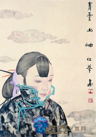 王仁华 人物 65×45cm 约2.6 平尺