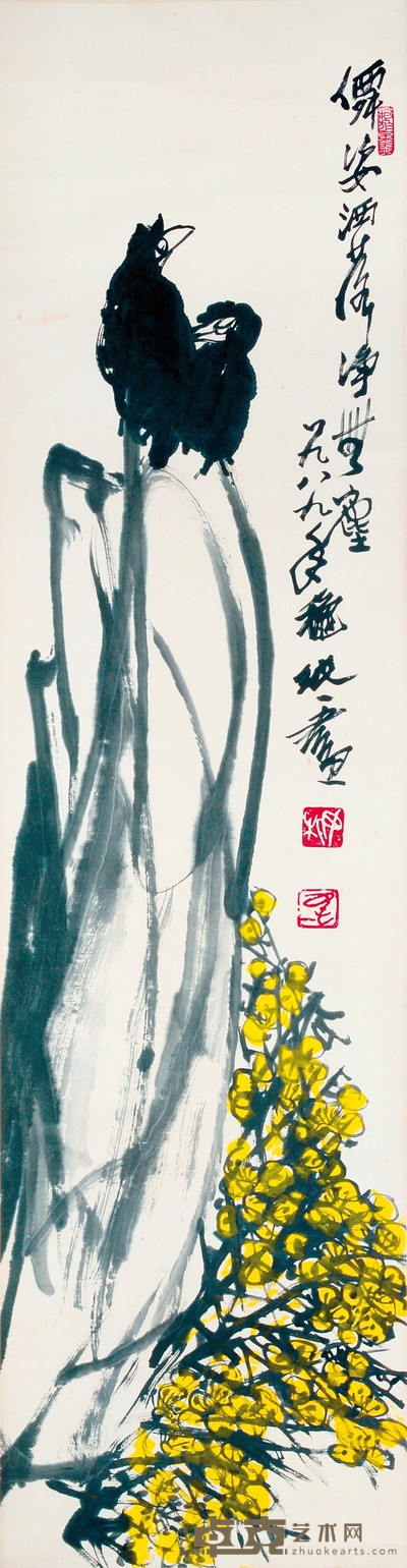 梅纯一 梅花 131×34cm 约4.0 平尺