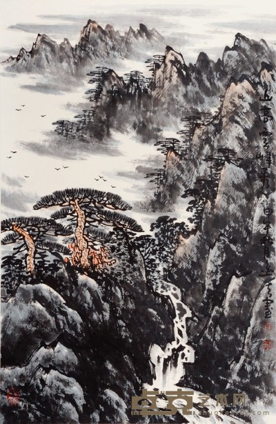 杨逸夫 山高云峰秀 68×45cm 约2.7 平尺