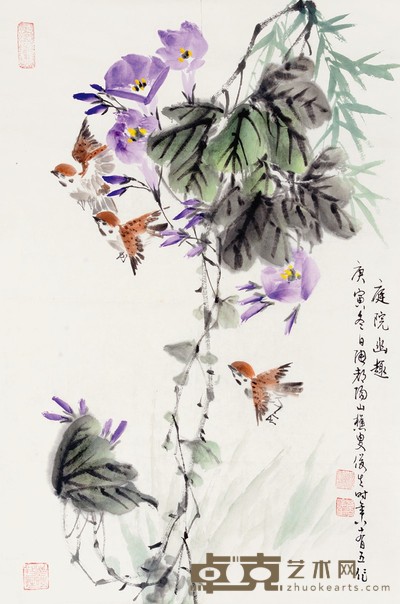 葛俊生 花鸟 70×45cm 约2.8 平尺