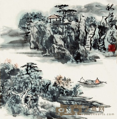 郭公达 山水 33×33cm 约0.9 平尺