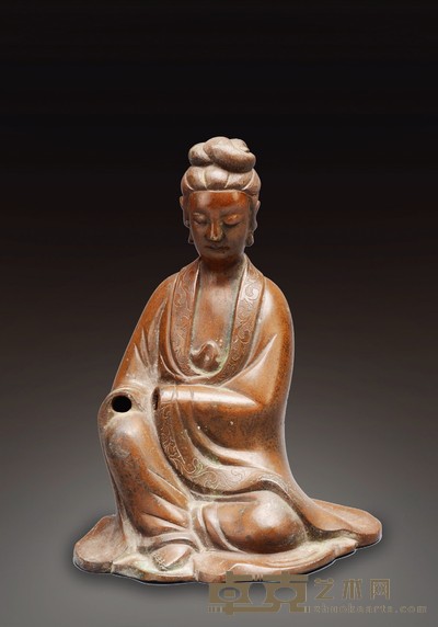 清代 书卷观音像 高:14cm