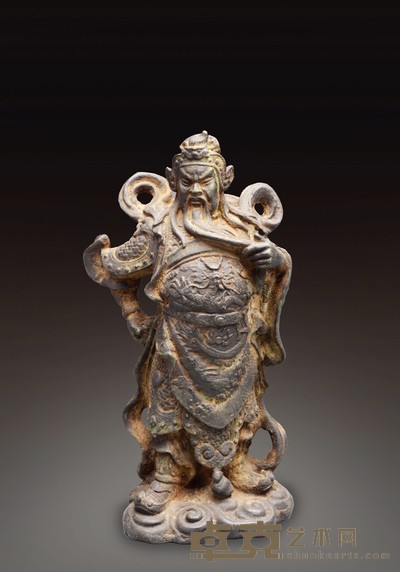 明代 关公立像 高:25cm